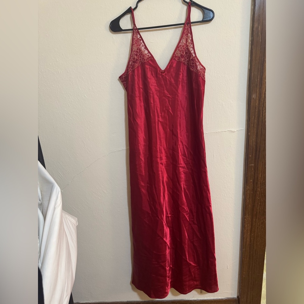 Long Red Slip Dress
Size medium